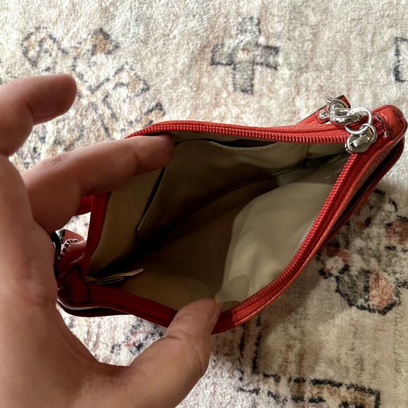 Coach F49472 Park Leather Medium Wristlet in Tearose Coral - Picture 5 of 8